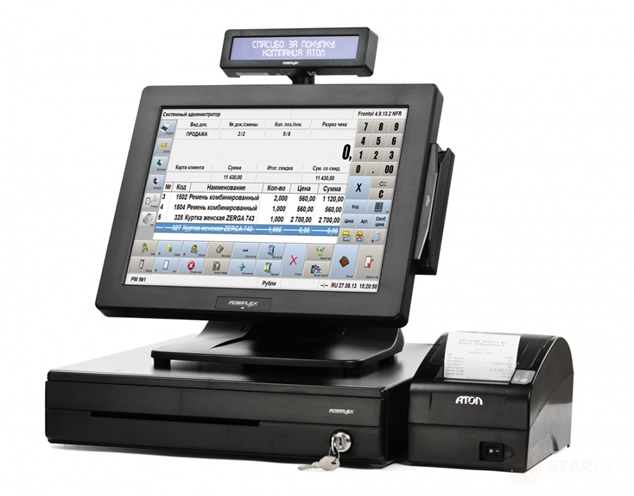 POS-система ForPOSt Бутик 15\" черная (АТОЛ FPrint-22ПТK с ФН, Frontol Торговля 54ФЗ, сенсор.)