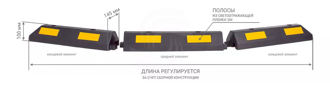 Колесоотбойник \"Оптима средний\" (0,61 м.)