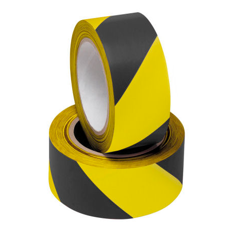 Лента оградительная ЛО-250 (черно/желтая) 250м*75мм.