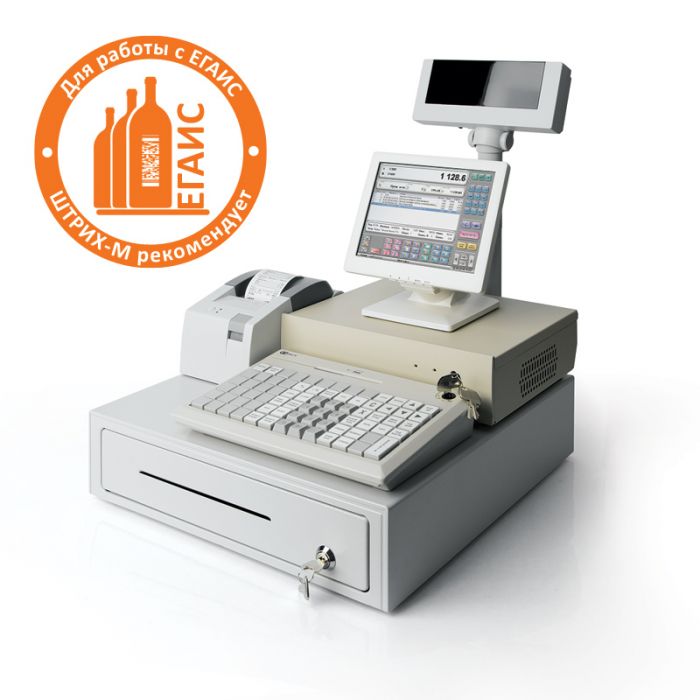 POS-комплект ЕГАИС \"Надёжный\" \"ШТРИХ-POS-ATOM\" N2800 чёрный (1.86 ГГц, 2 Гб)(монитор LCD 10\", NCR KB