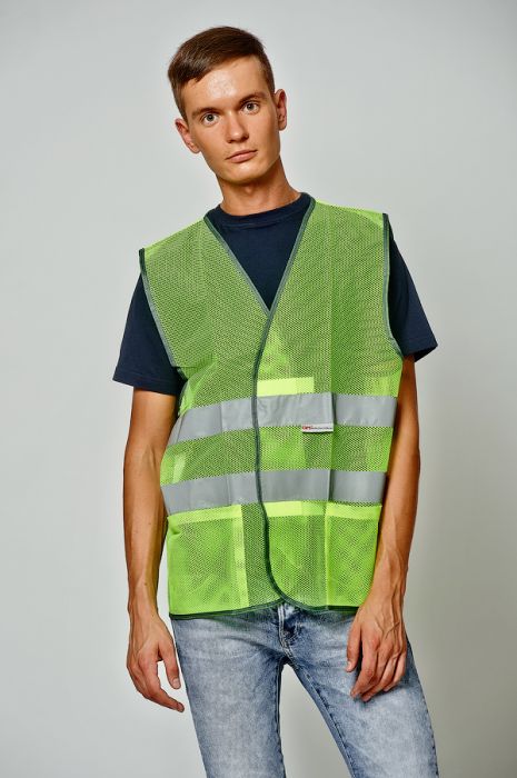 Жилет-сетка сигнальный с СОП (лимонный, оранжевый)